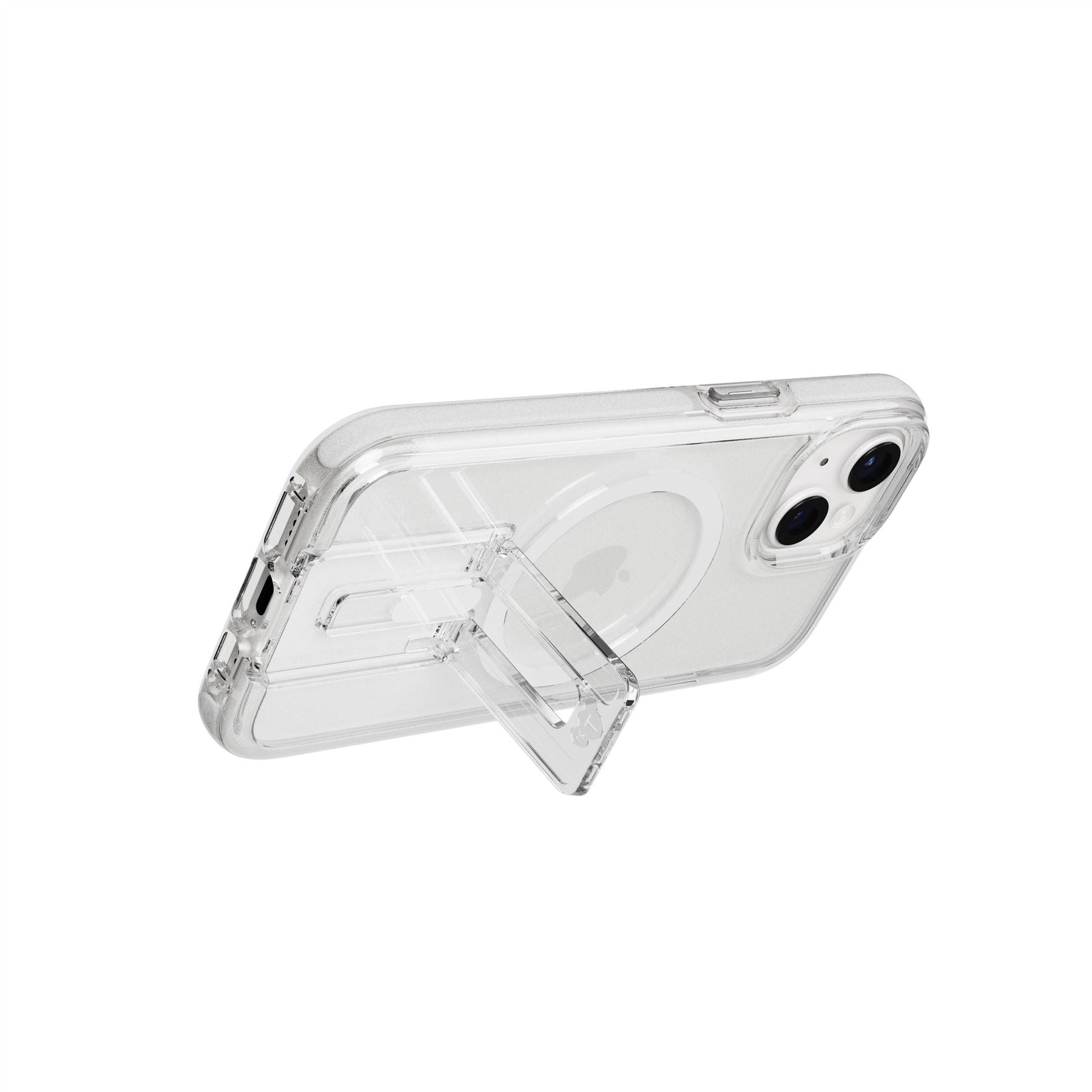 EvoCrystal Kick - Apple iPhone 15 Case MagSafe Compatible - White