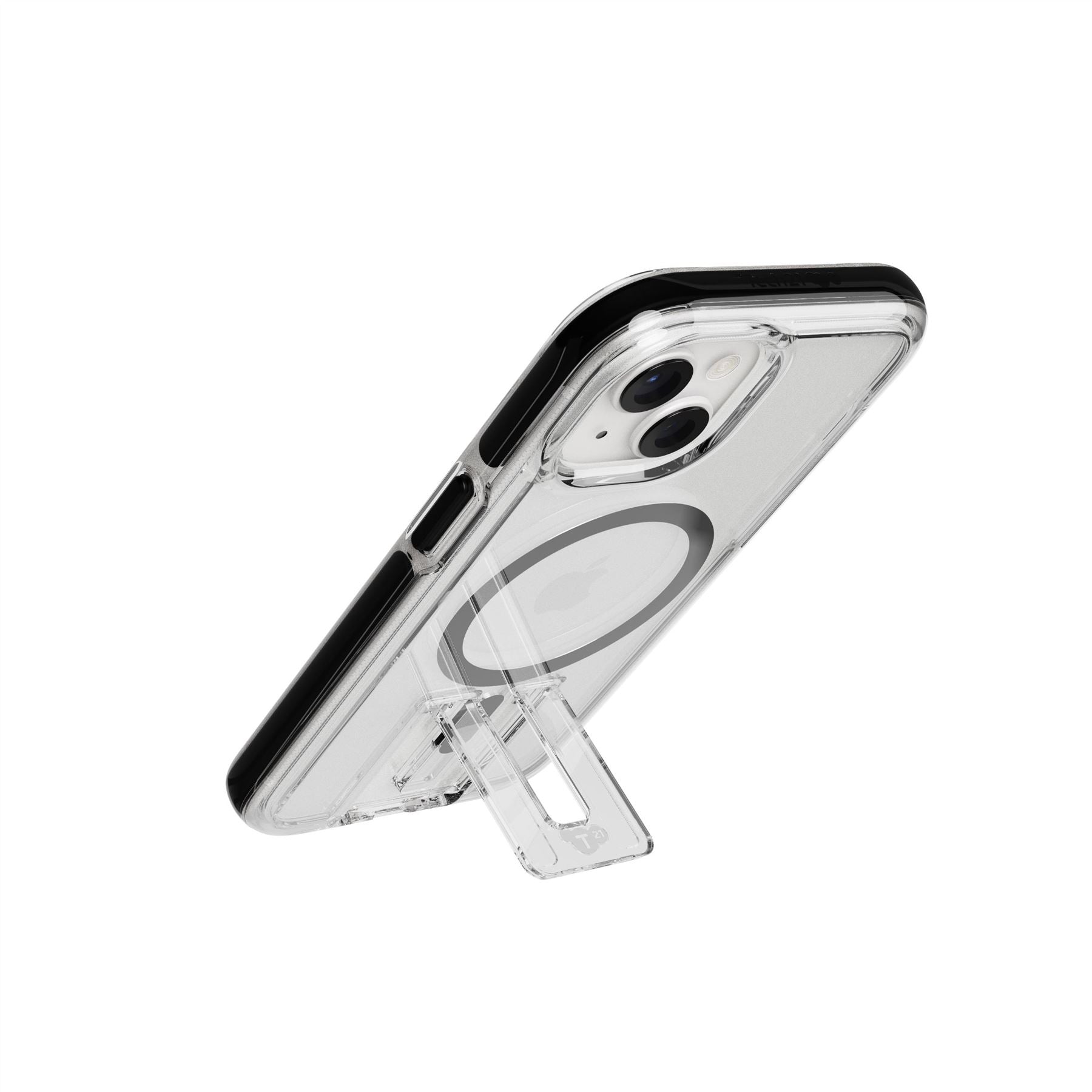 EvoCrystal Kick - Apple iPhone 16e/ 15 Case MagSafe Compatible - Clear Black