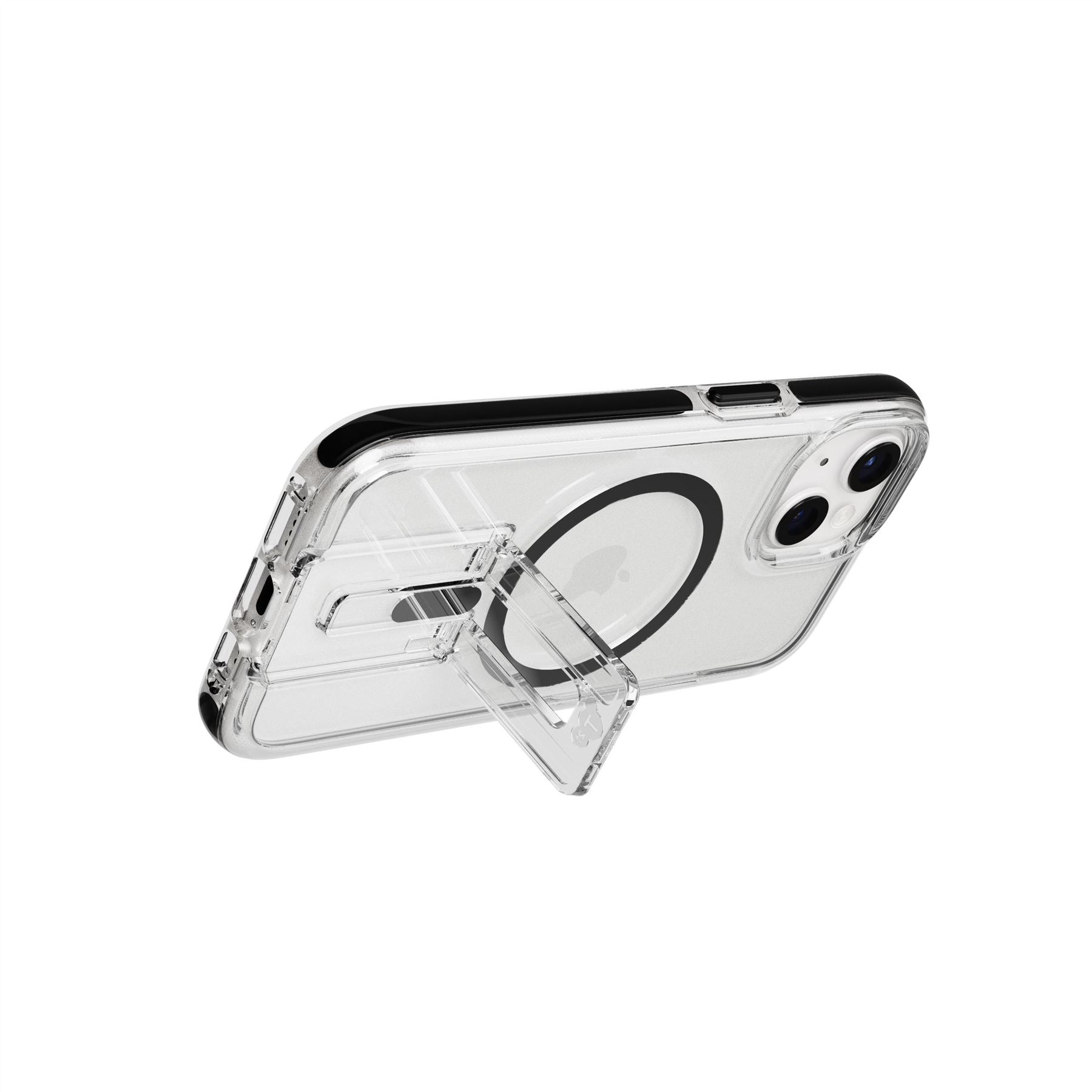 EvoCrystal Kick - Apple iPhone 16e/ 15 Case MagSafe Compatible - Clear Black