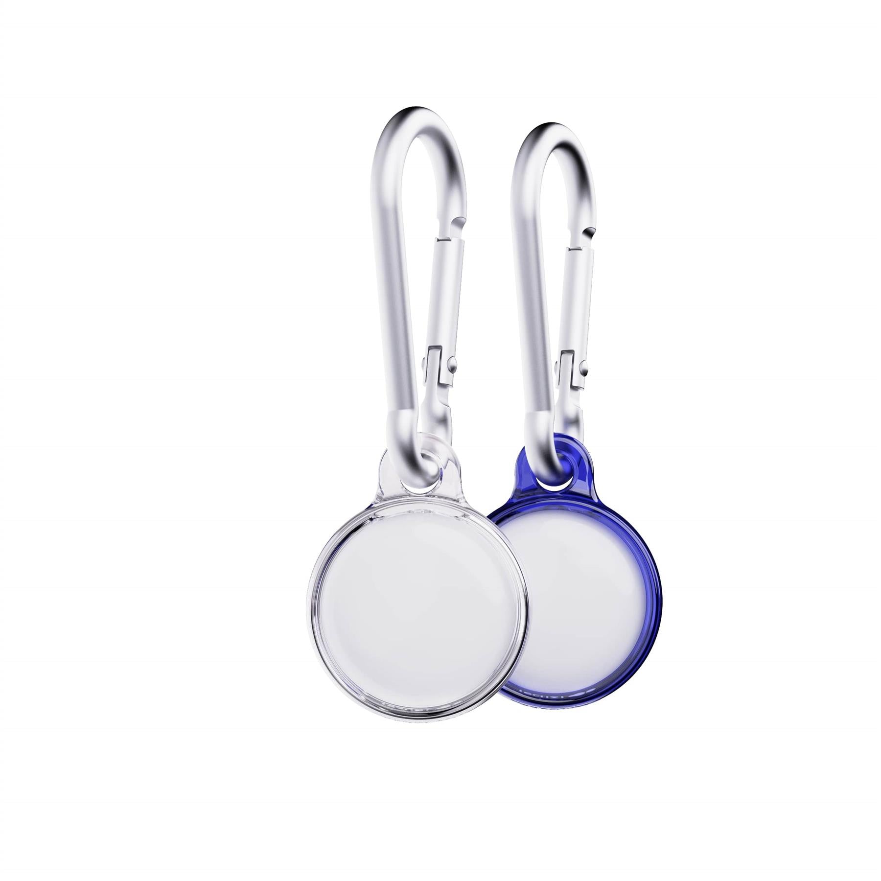 EvoPop - Apple AirTag Case Bundle (x2) - Electric Blue and Clear