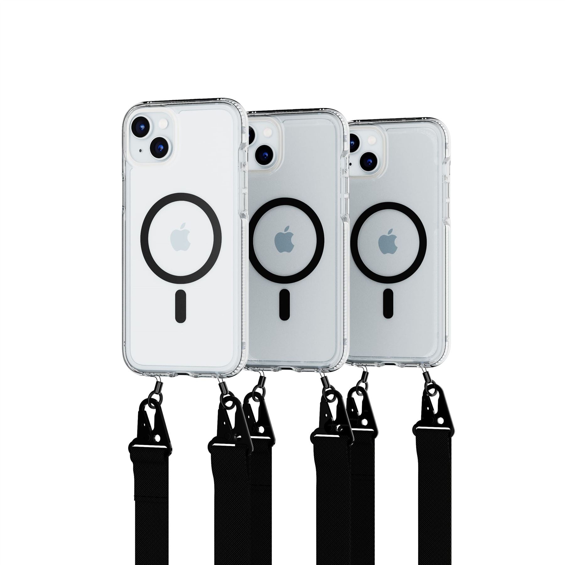 FlexQuartz - Apple iPhone 15 Plus Case MagSafe Compatible with Cross-Body - Black