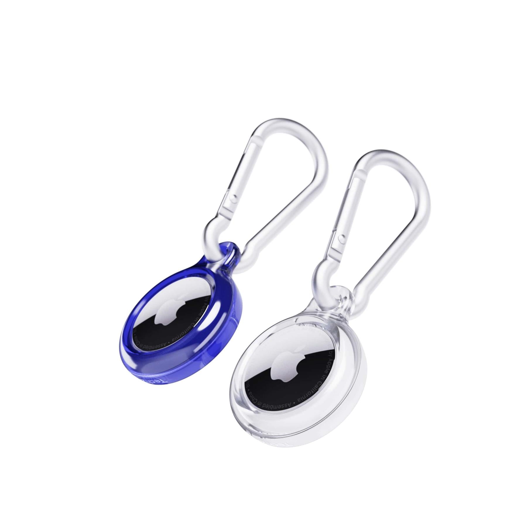 EvoPop - Apple AirTag Case Bundle (x2) - Electric Blue and Clear