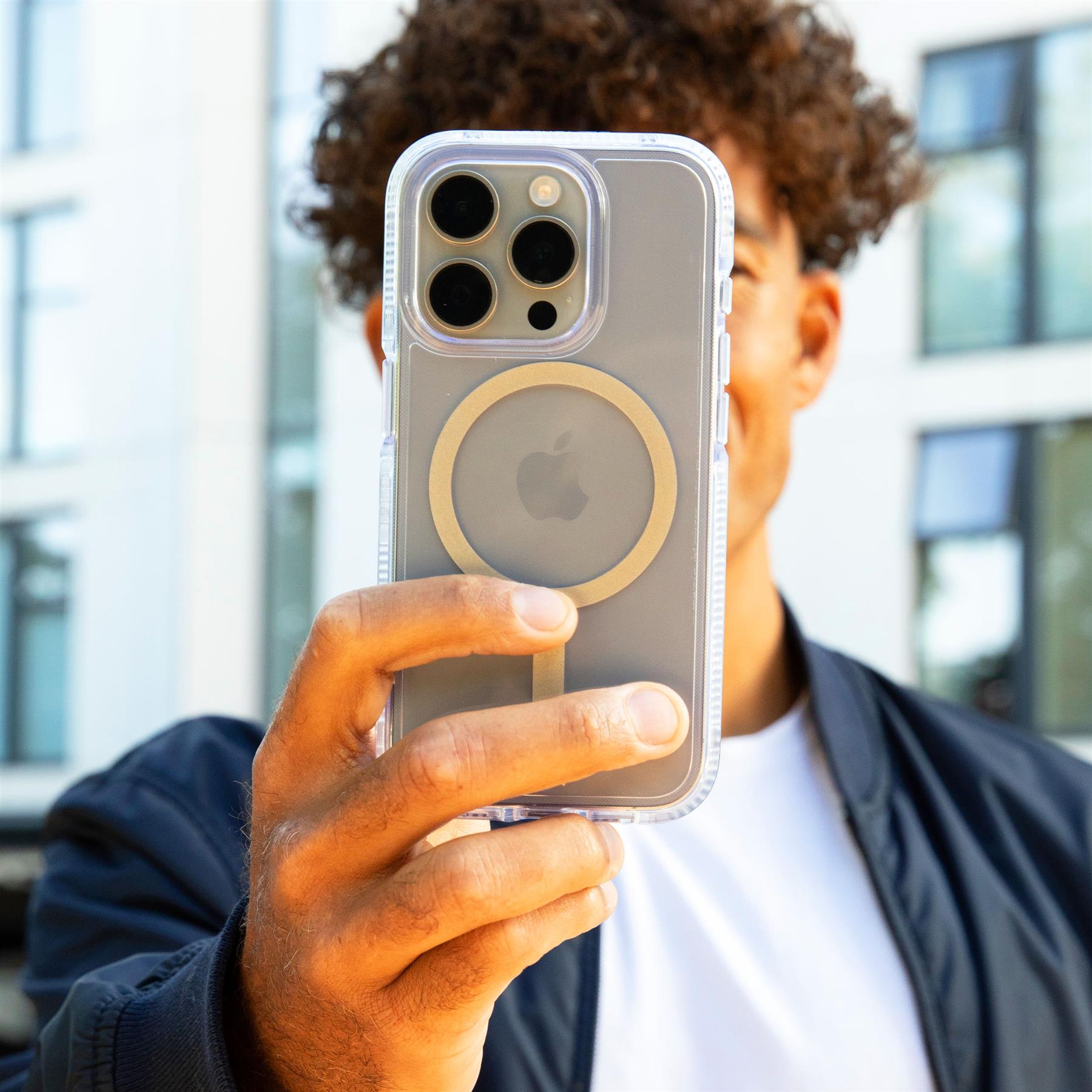 FlexQuartz - Apple iPhone 15 Pro Max Case MagSafe Compatible - Gold