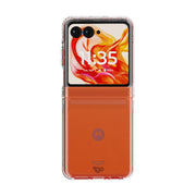 View of the back of the phone case from straight on with phone inside#color_clear