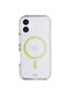 EvoCrystal Glow MagSafe - Apple iPhone 17 Case - Green (Glow-In-The-Dark MagSafe ring)