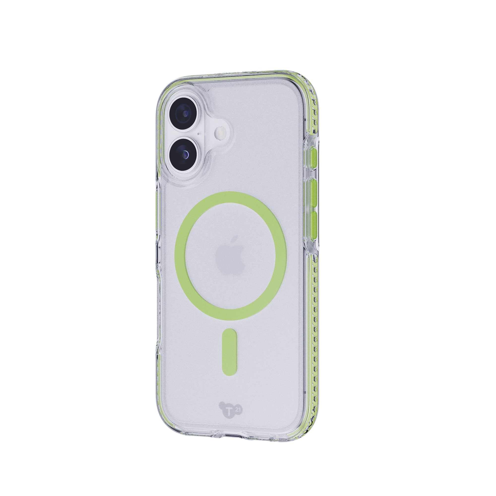 EvoCrystal Glow MagSafe - Apple iPhone 17 Case - Green (Glow-In-The-Dark MagSafe ring)