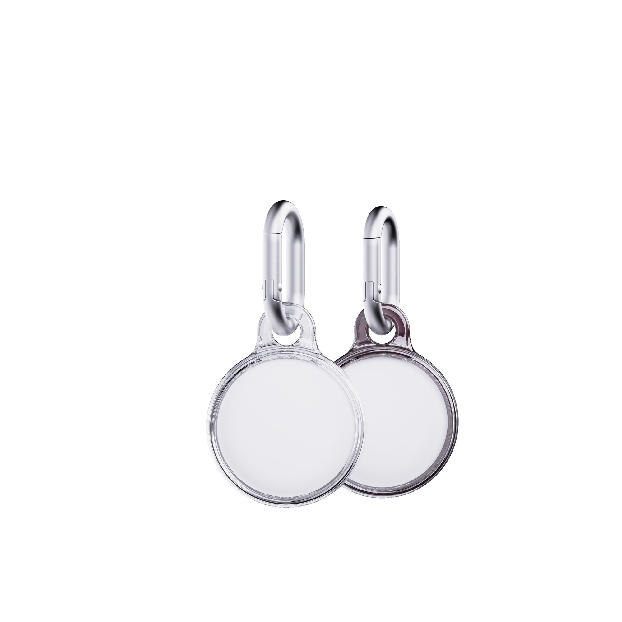 EvoPop - Apple AirTag Case Bundle (x2) - Quartz Pink and Clear