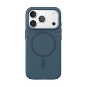 View of the back of the phone case from straight on with phone inside#color_deep-sea