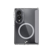 View of the back of the phone case from straight on with phone inside#color_clear