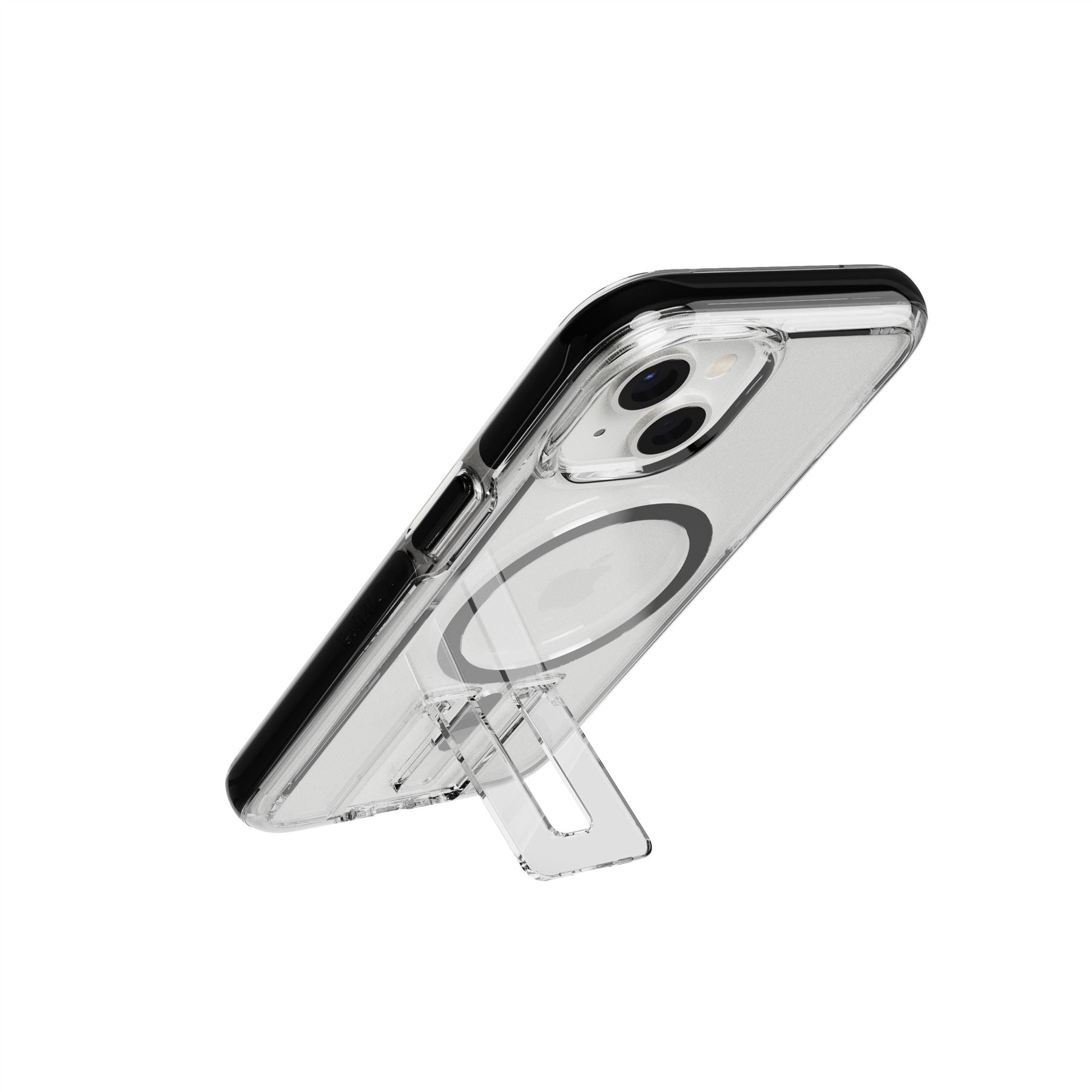 EvoCrystal Kick - Apple iPhone 16e/ 14 Case MagSafe Compatible - Clear Black