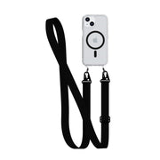 FlexQuartz - Apple iPhone 16e/ 15 Case MagSafe Compatible with Cross-Body- Black