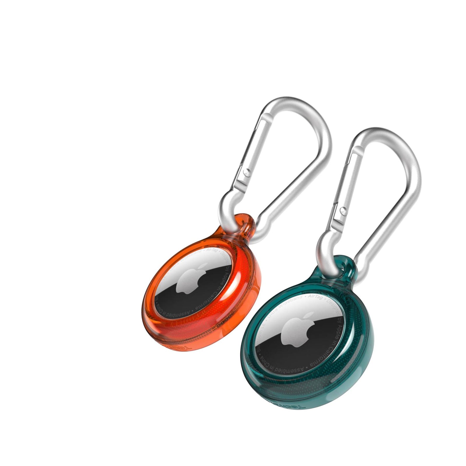 Evo Pop - Apple AirTag Case Bundle (x2) - Tangerine and Verdigris