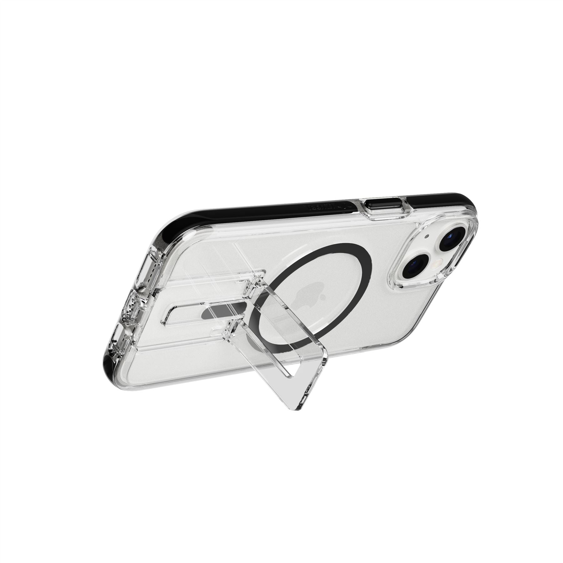 EvoCrystal Kick - Apple iPhone 16e/ 14 Case MagSafe Compatible - Clear Black