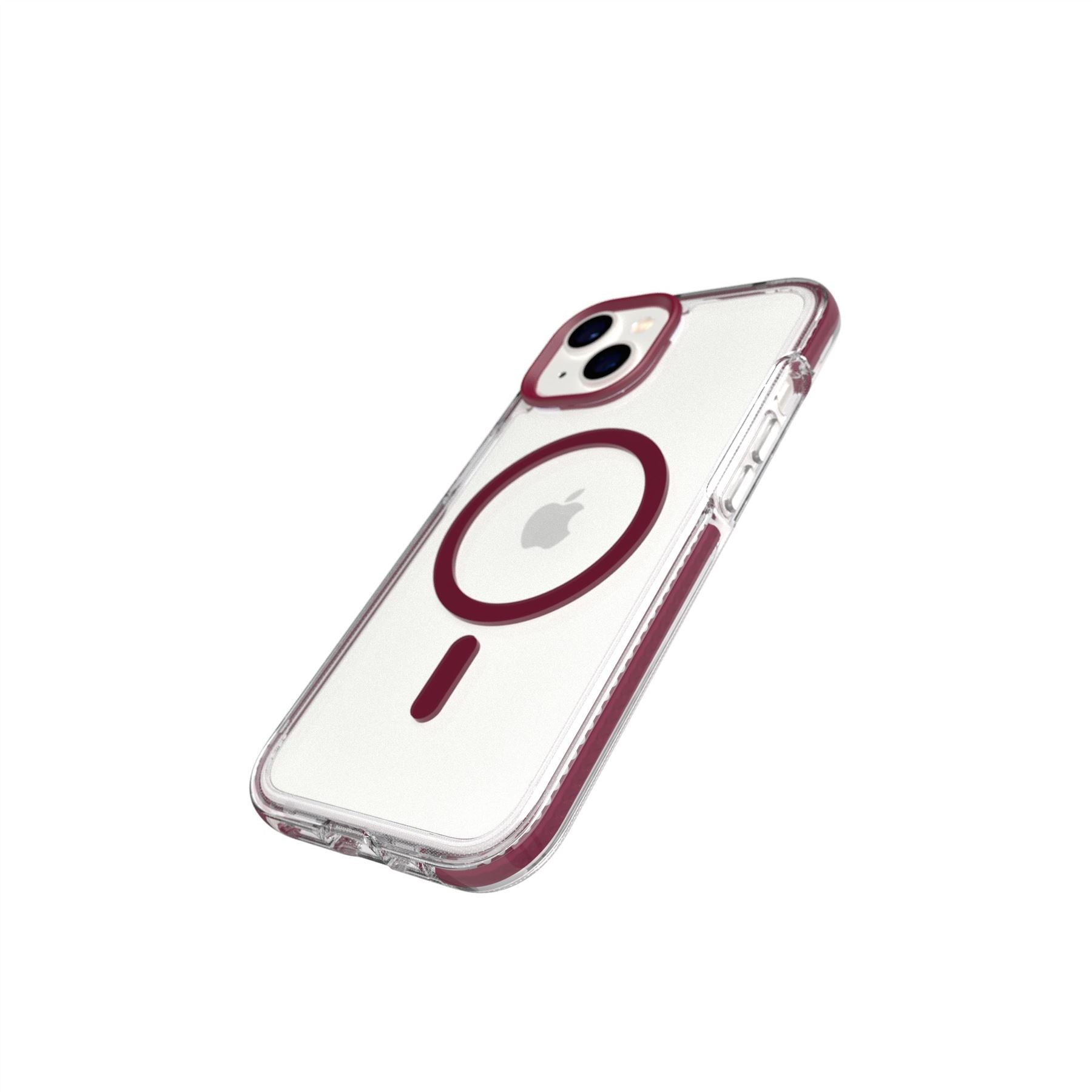 EvoCrystal - Apple iPhone 16e/ 14 Case MagSafe Compatible - Burgundy