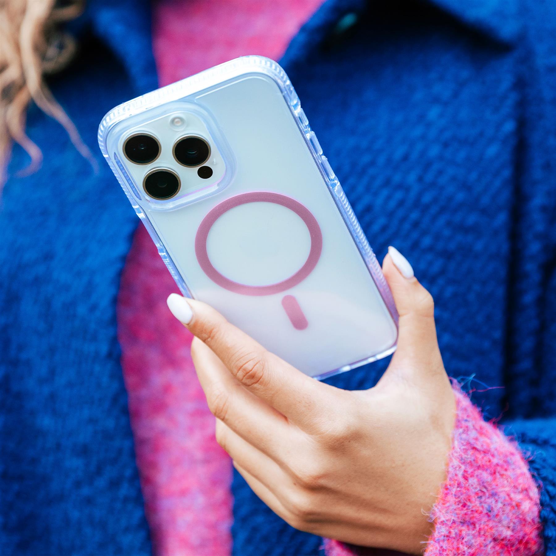 FlexQuartz Apple iPhone 15 Pro Case MagSafe Compatible Pink