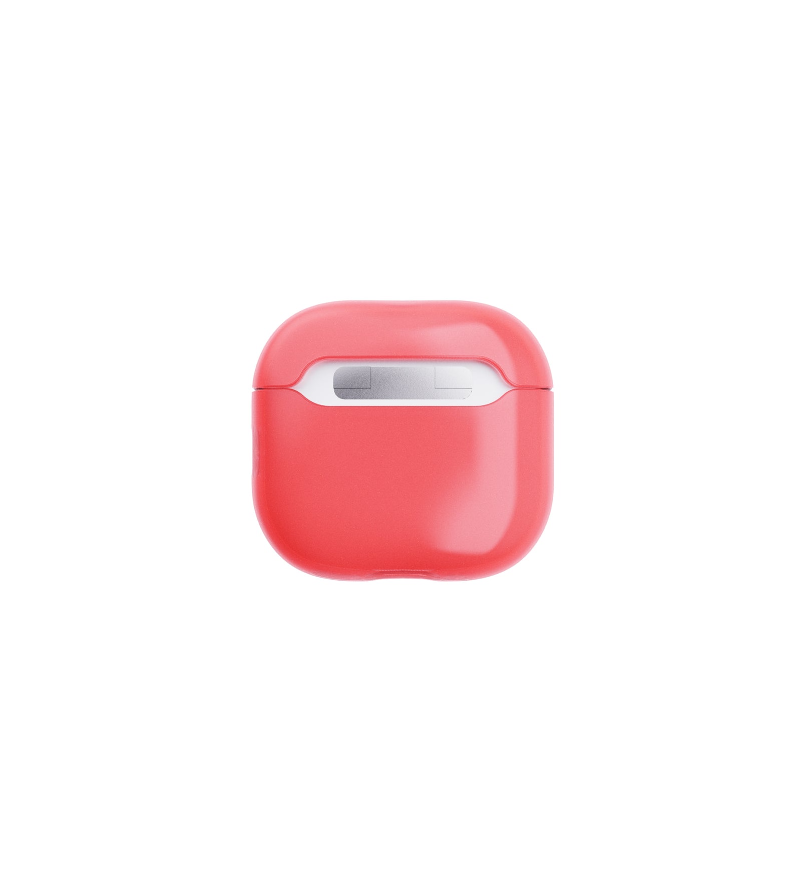 Straight-on view of back of AirPods case with lid closed#color_sunset-coral