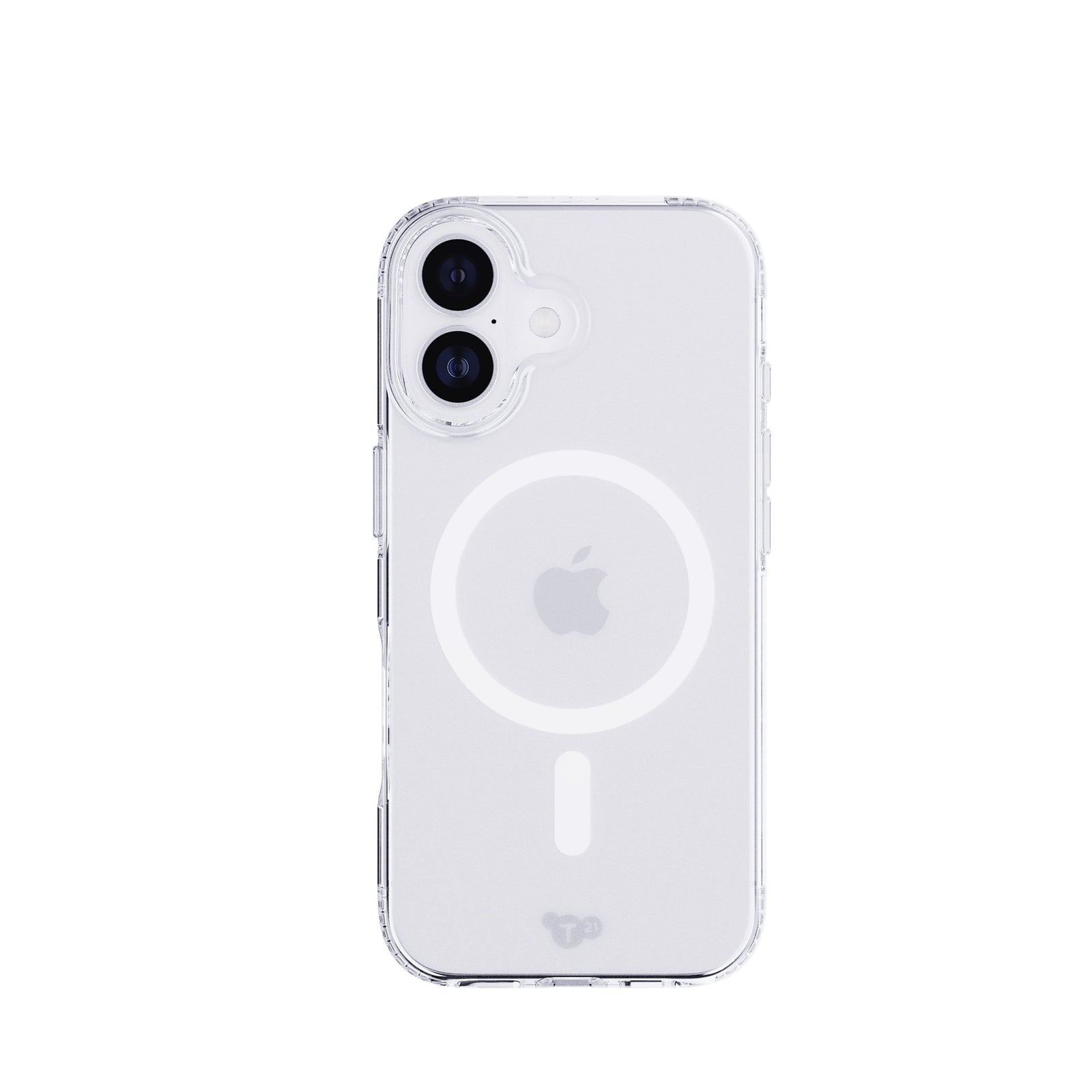 View of the back of the phone case from straight on with phone inside#color_clear