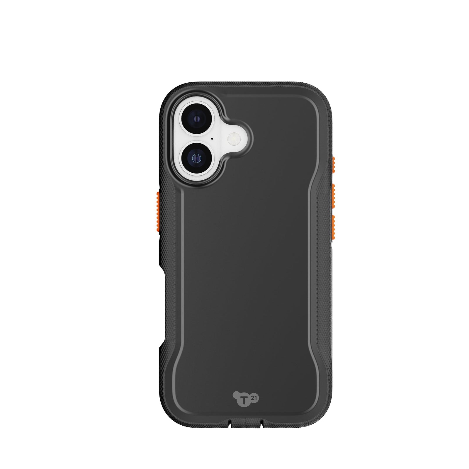 View of the back of the phone case from straight on with phone inside#color_black