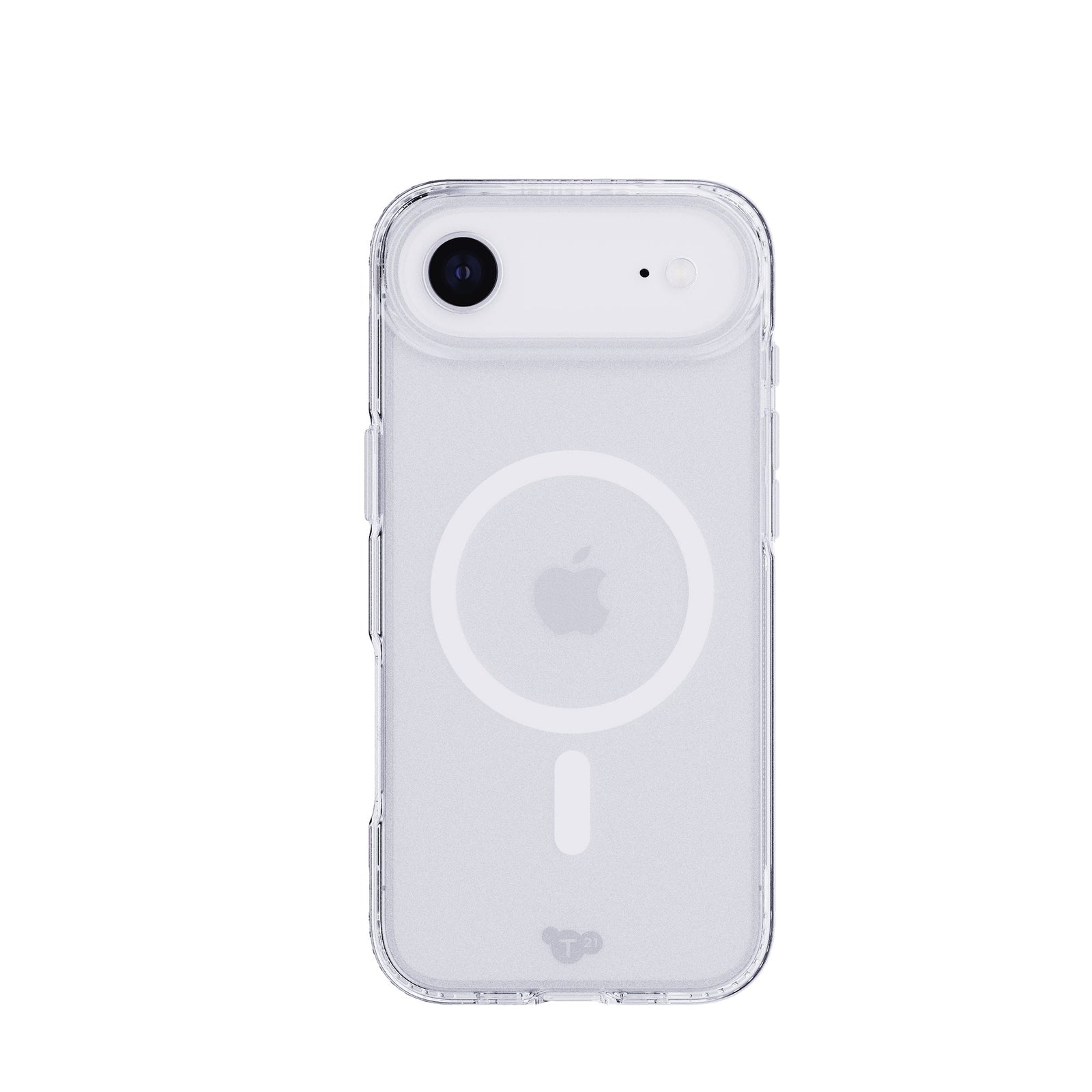 View of the back of the phone case from straight on with phone inside#color_clear