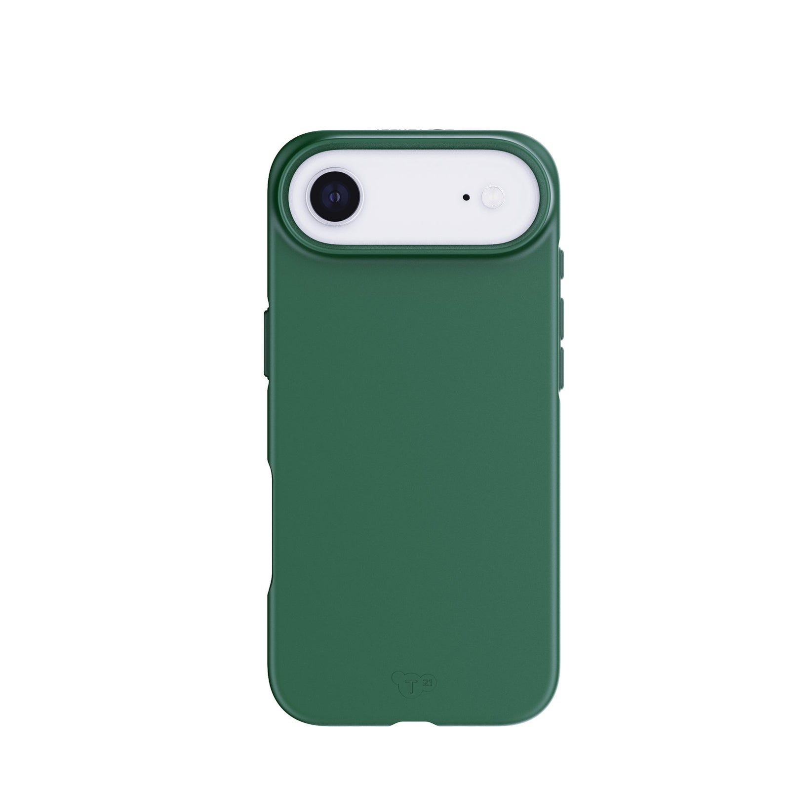 View of the back of the phone case from straight on with phone inside#color_quantum-green