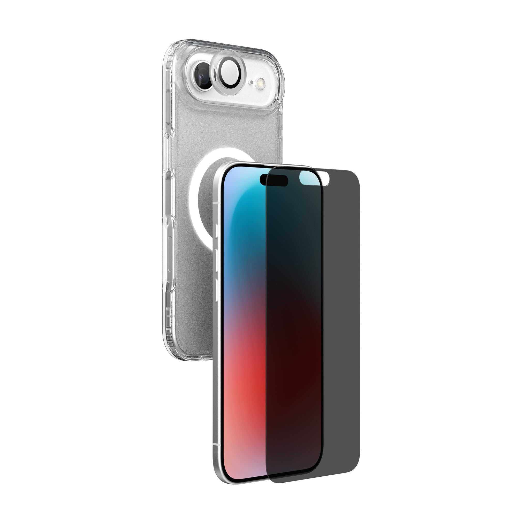 EvoLite Clear MagSafe + Privacy Glass + Camera Protector - Apple iPhone Air Case - Clear/Privacy
