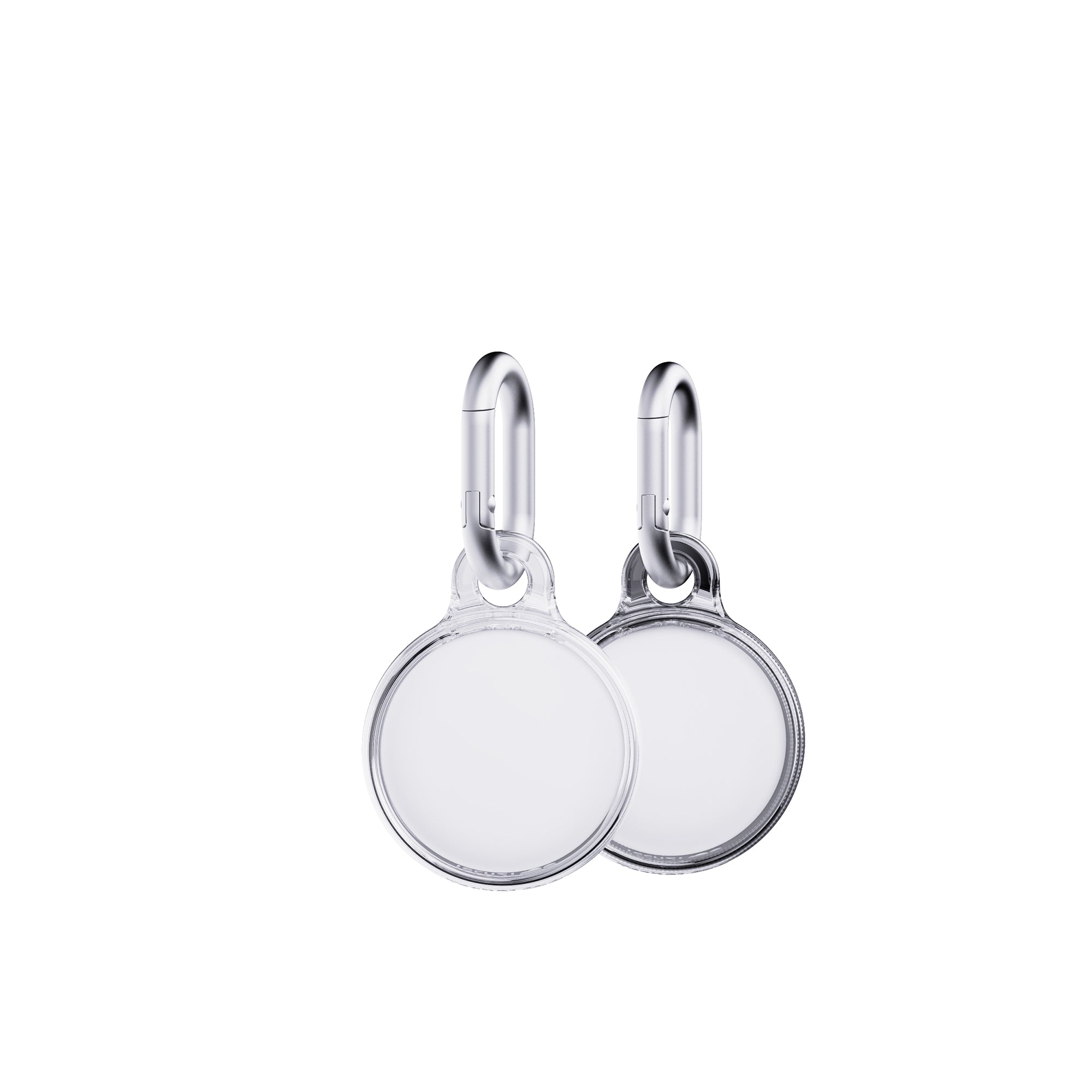 EvoPop - Apple AirTag Case Bundle (x2) - Black and Clear