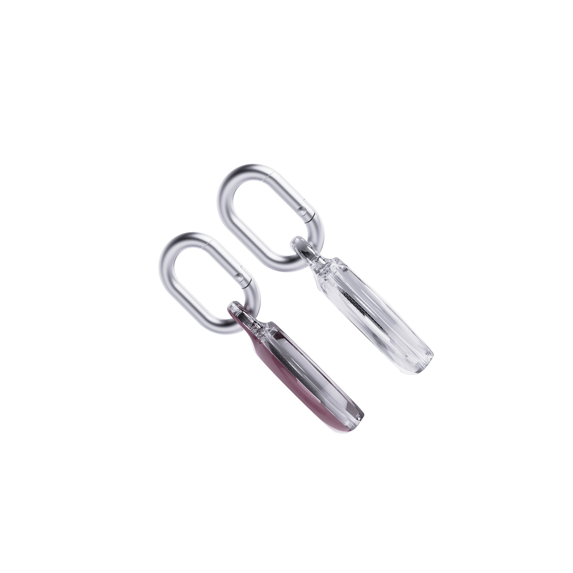 EvoPop - Apple AirTag Case Bundle (x2) - Quartz Pink and Clear