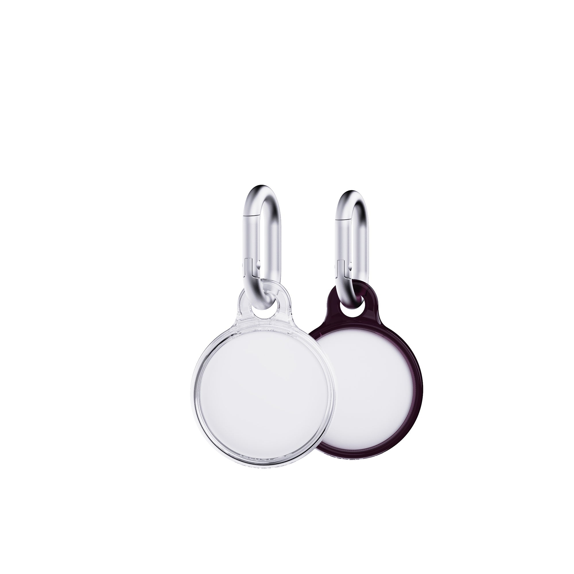 EvoPop - Apple AirTag Case Bundle (x2) - Cherry Lacquer and Clear