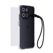 EvoLite Clear + Tempered Glass + Lanyard - Motorola moto g play (2026) / moto g (2026) 3-in-1 Bundle - Clear