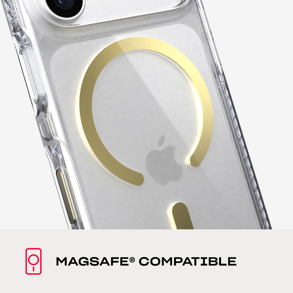 EvoCrystal MagSafe - Apple iPhone 18 Pro/17 Pro Case - Clear/Gold