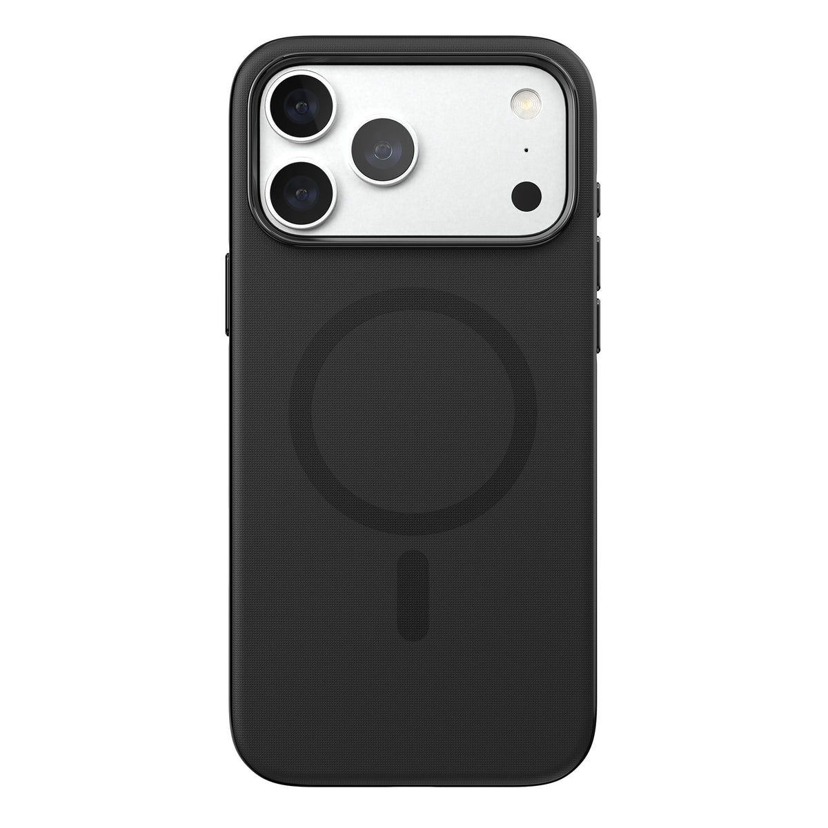 View of the back of the phone case from straight on with phone inside#color_black