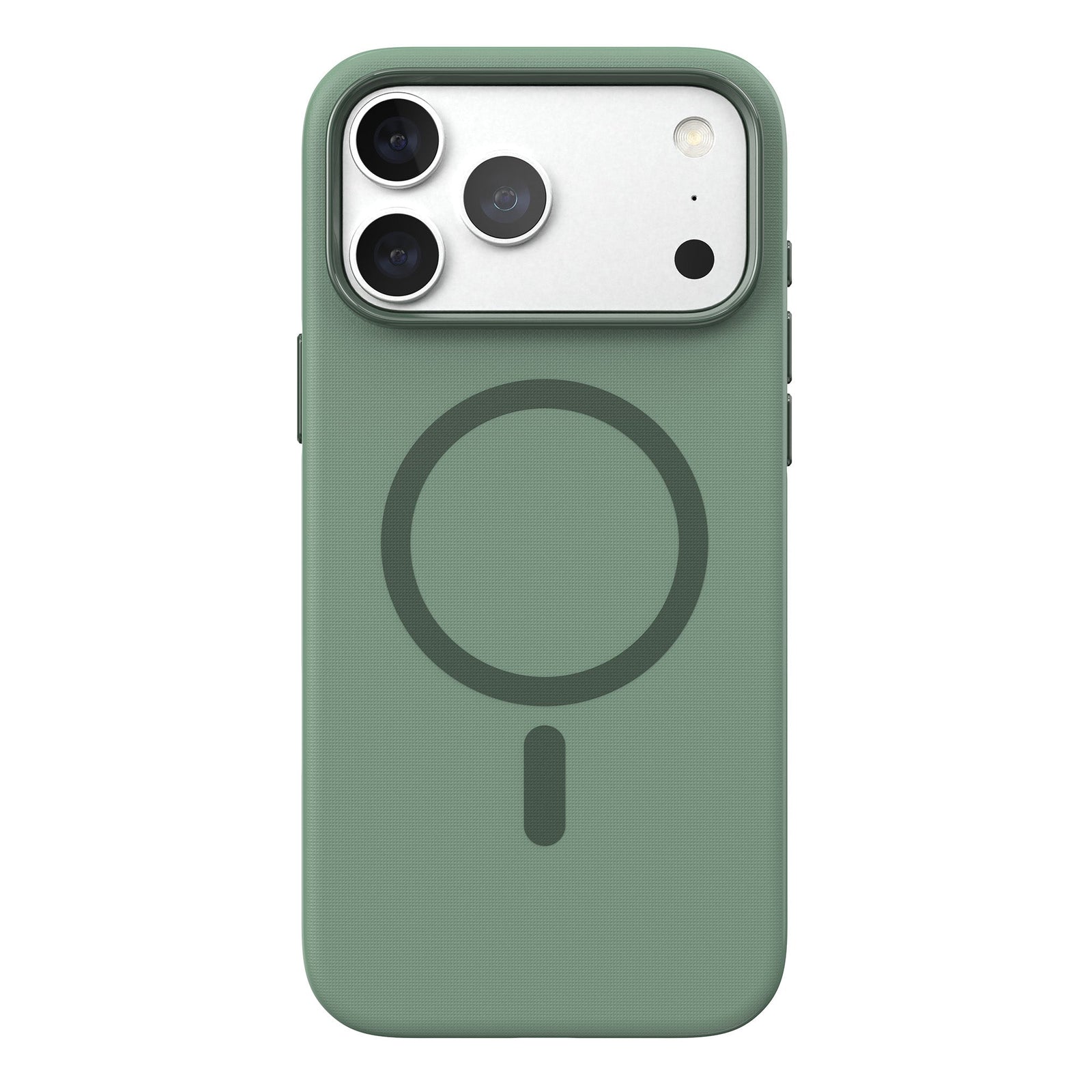 View of the back of the phone case from straight on with phone inside#color_hunter