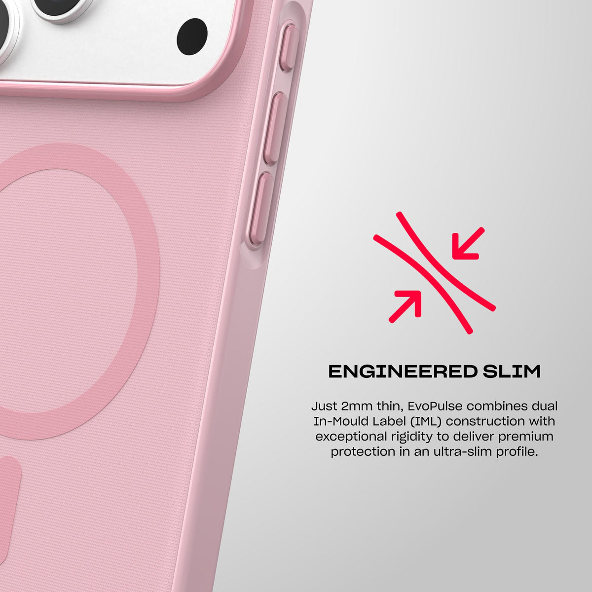 EvoPulse Fauxven MagSafe - Apple iPhone 18 Pro Max/17 Pro Max Case - Quiet Blush