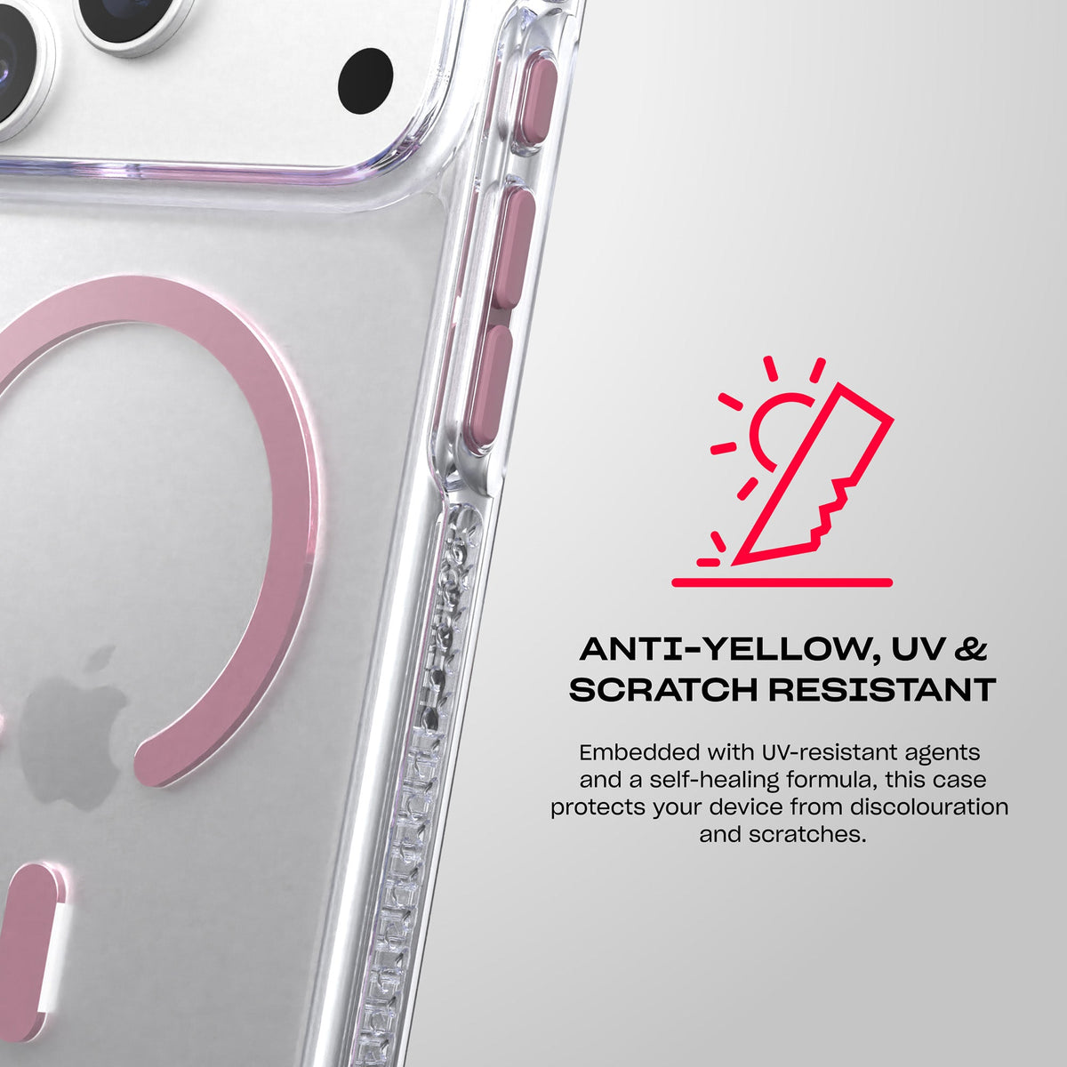 EvoCrystal MagSafe - Apple iPhone 18 Pro Max/17 Pro Max Case - Clear/Quartz Pink