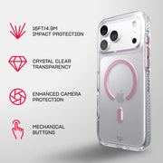 EvoCrystal MagSafe - Apple iPhone 18 Pro Max/17 Pro Max Case - Clear/Quartz Pink