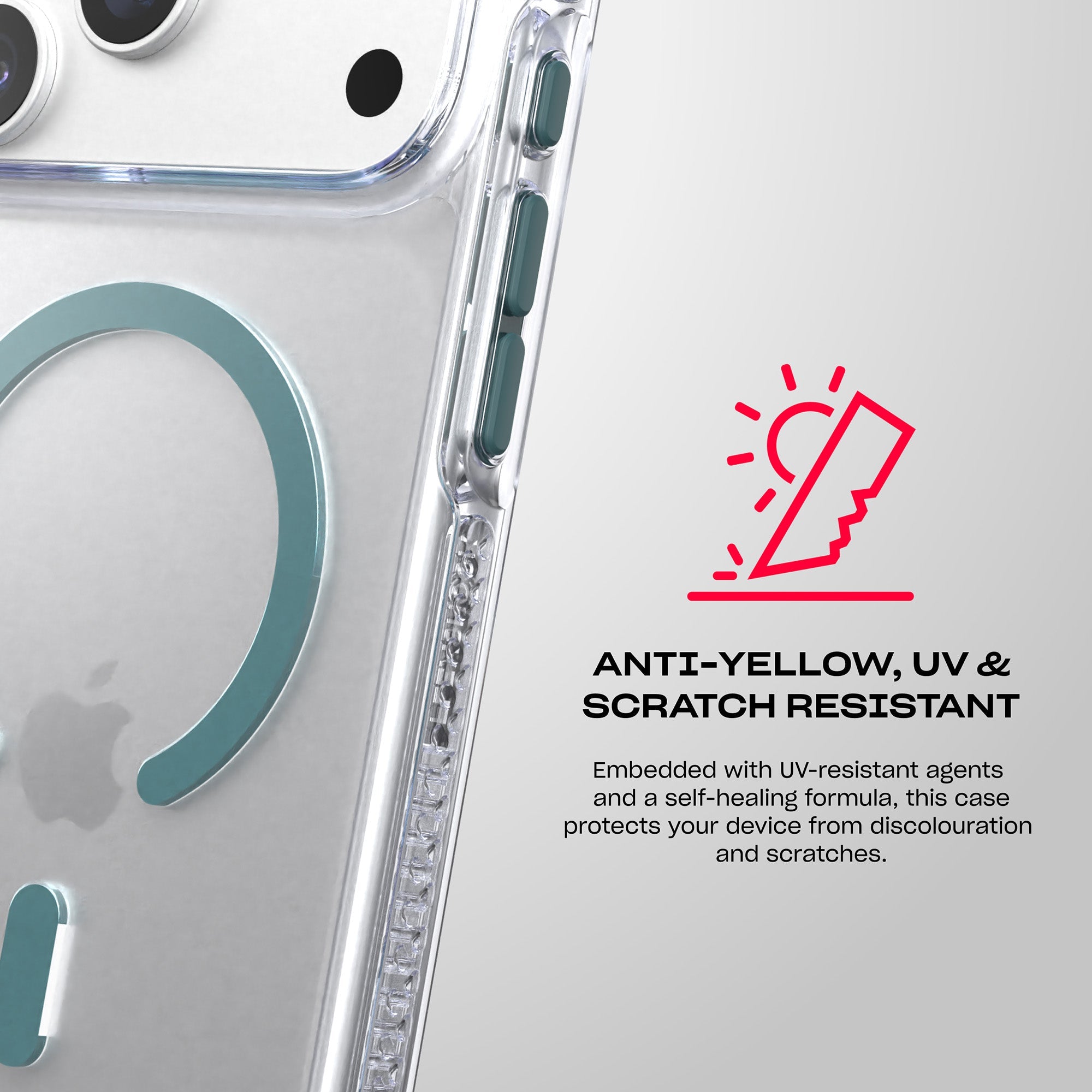 EvoCrystal MagSafe - Apple iPhone 18 Pro Max/17 Pro Max Case - Clear/Emerald Dust