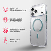 EvoCrystal MagSafe - Apple iPhone 18 Pro Max/17 Pro Max Case - Clear/Emerald Dust