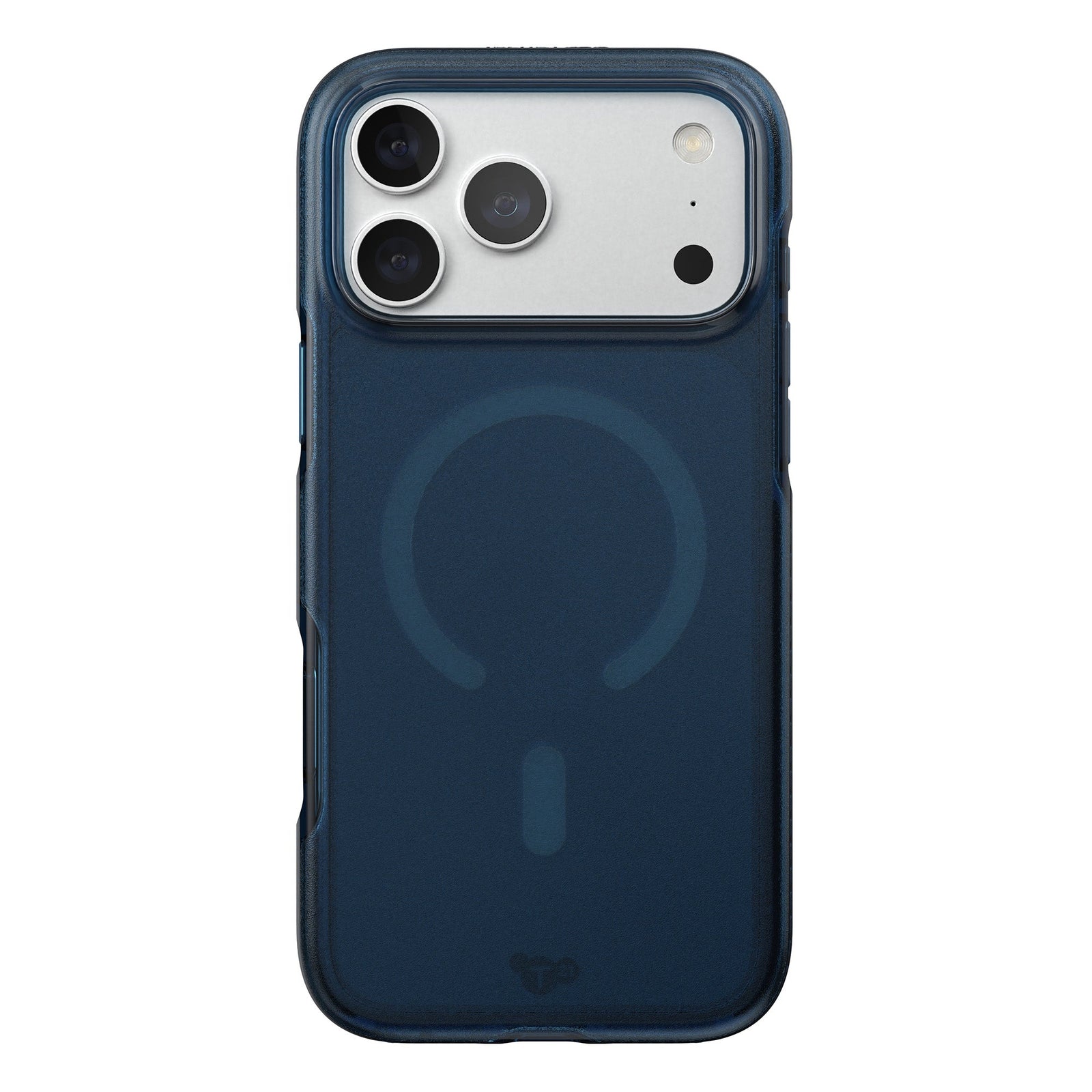 View of the back of the phone case from straight on with phone inside#color_deep-sea-tint