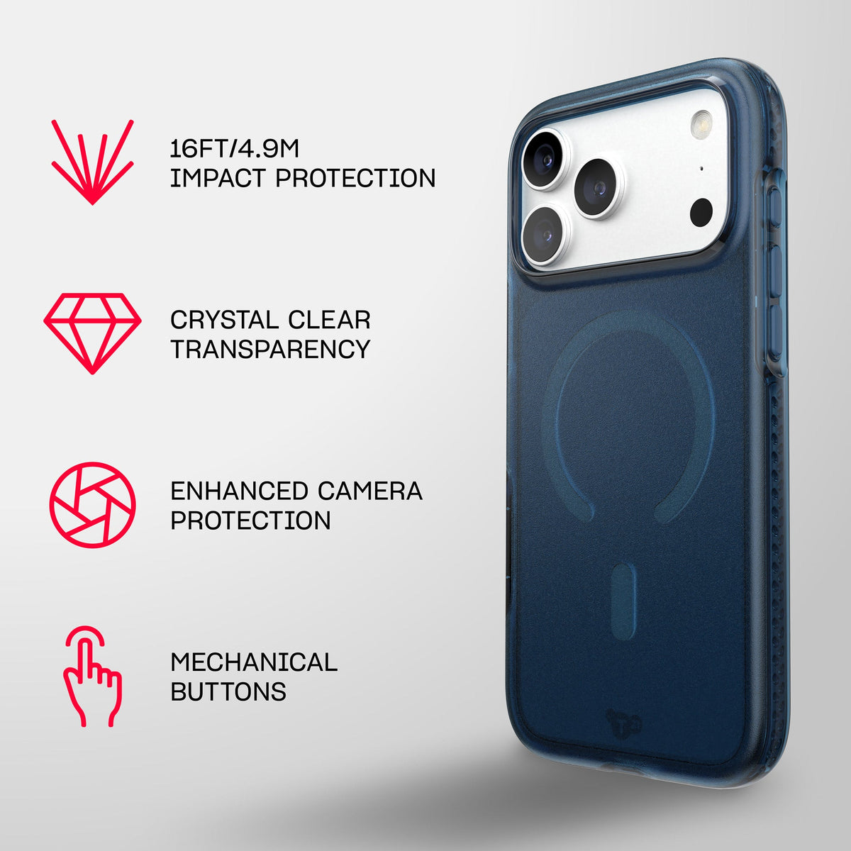 EvoCrystal Satin MagSafe - Apple iPhone 18 Pro Max/17 Pro Max Case - Deep Sea Tint