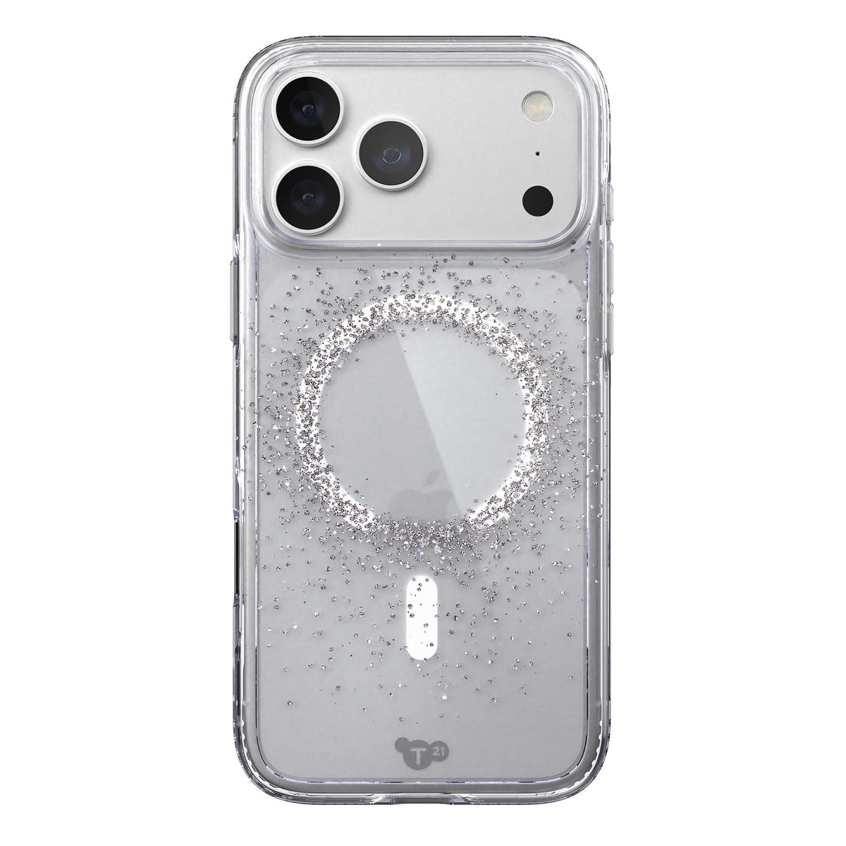 View of the back of the phone case from straight on with phone inside#color_focus