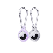 EvoPop - Apple AirTag Case Bundle (x2) - Holographic Purple and Clear