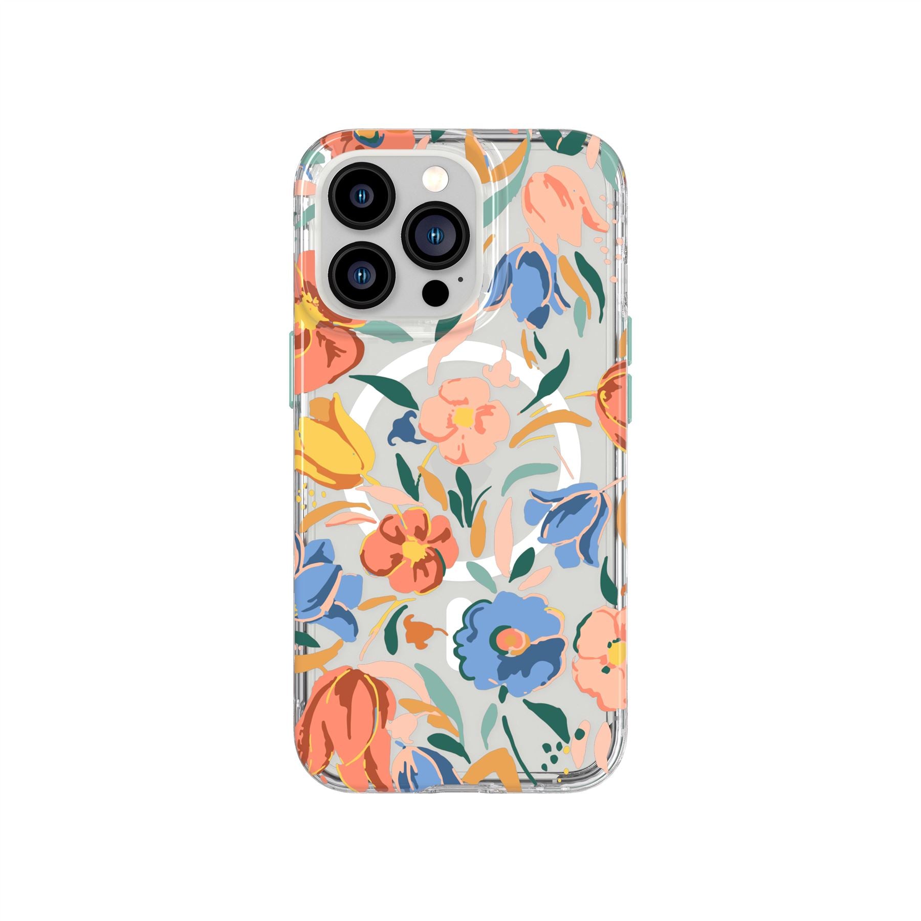 Evo Art - Apple iPhone 13 Pro Case MagSafe® Compatible - Peach Tulip